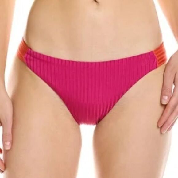 NWT Trina Turk Women’s Pink And Orange French Cut Bikini Swim Bottoms, Size 6 - Picture 6 of 6